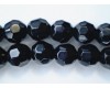 Jet Faceted Glass Crystal 8mm - 20
